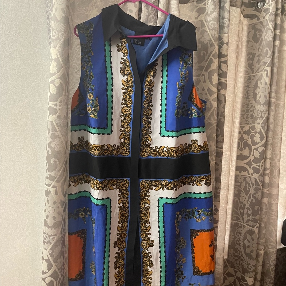 ASOS blue and black designed dress
